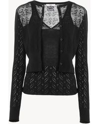 Chloé - Twin Set In Cotton Knit - Lyst