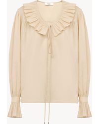 Chloé - Gathered Ruffle Top - Lyst