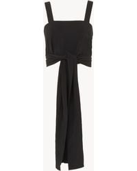 Chloé - Cropped Front-tie Tank Top In Crêpe De Chine - Lyst