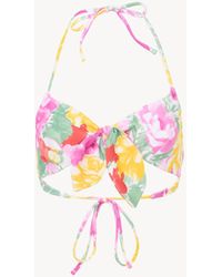 Chloé - Garden-Print Bikini Top - Lyst