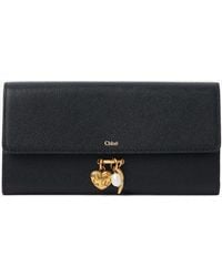 Chloé - Charms Long Wallet With Flap - Lyst