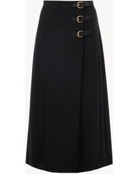 Chloé - Pleated Midi Skirt - Lyst