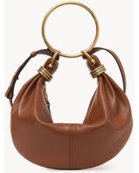 Chloé - グレインレザー製スモールBracelet Hobo Bag 婦人向け ブラウン サイズ 牛革（カーフ） 100 - Lyst