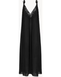 Chloé - シルクシャルムーズ＆レース製ロングスリップドレス - Lyst