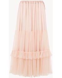 Chloé - Ruffled Long Skirt - Lyst