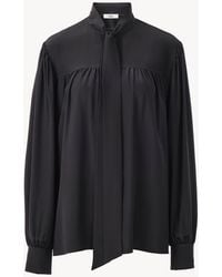 Chloé - Maxi Gathered Lavallière Blouse - Lyst