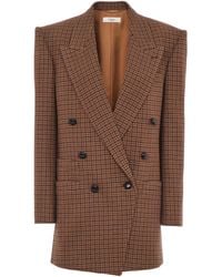 Chloé - Chaqueta De Sastre Con Doble Botonadura De Lana De Pata De Gallo - Lyst