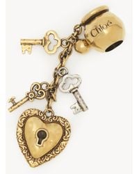 Chloé - Sphere Key Dice Charm For Bracelet Bag In Brass - Lyst
