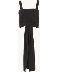 Chloé - Cropped Front-tie Tank Top In Crêpe De Chine - Lyst
