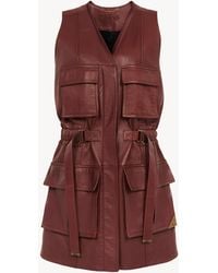 Chloé - Veste Sans Manches Utilitaire En Cuir - Lyst