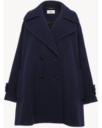 Chloé - Oversize Double-Breasted Wool Coat - Lyst