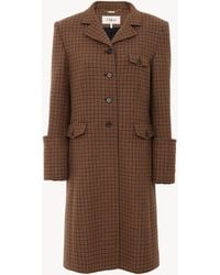 Chloé - ハウンドトゥース ウール製ライディングコート - Lyst