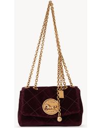 Chloé - ベルベット製 Heritageスモールショルダーバッグ - Lyst