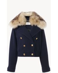 Chloé - Cappotto Doppiopetto Boxy Corto - Lyst