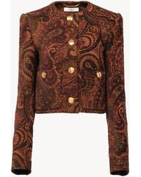 Chloé - タペストリージャカード製ボクシー ノーカラージャケット - Lyst