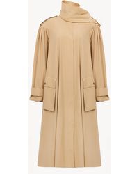 Chloé - High-Neck Scarf Trench Coat - Lyst