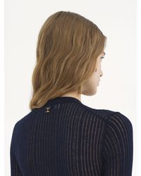 Chloé - Pull ajusté à col rond en maille de laine - Lyst