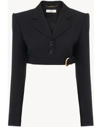 Chloé - Cropped Virgin Wool Blazer - Lyst