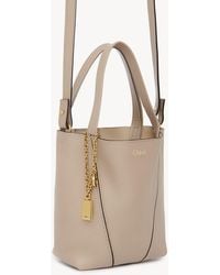 Chloé - Small Chloé Spin Tote Bag In Grained Leather - Lyst
