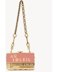 Chloé - Soleil Minaudière Mit Kette Aus Messing Und Emaille - Lyst