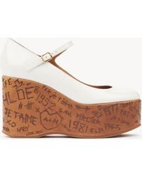 Chloé - Maximeウェッジ パンプス 婦人向け ベージュ サイズ 牛革（カーフ） 100 - Lyst