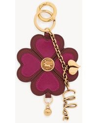 Chloé - Symbols Clover Key Ring Bag Charm - Lyst