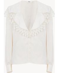 Chloé - Maxi-Collar Blouse - Lyst