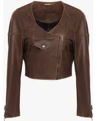 Chloé - Cropped Scoop-Neck Jacket - Lyst