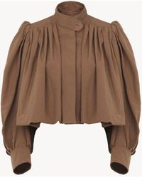 Chloé - Gathered Boule Jacket - Lyst