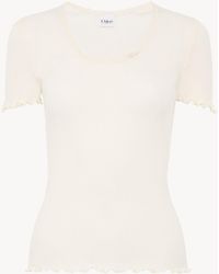 Chloé - Scoop-Neck Fitted T-Shirt - Lyst
