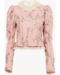Chloé - タフタジャカード＆レース製フィットジャケット - Lyst