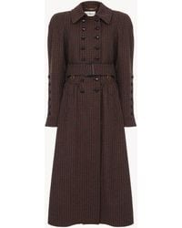 Chloé - ハウンドトゥース ウール製ダブルブレスト ライディングコート - Lyst