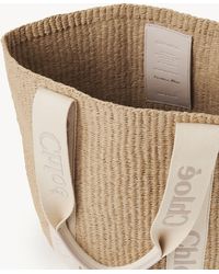 Chloé - Large Woody Basket In Fair-trade Natural Fibers - Lyst