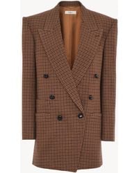 Chloé - Chaqueta De Sastre Con Doble Botonadura De Lana De Pata De Gallo - Lyst