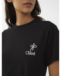 Chloé - Embroidered T-shirt - Lyst