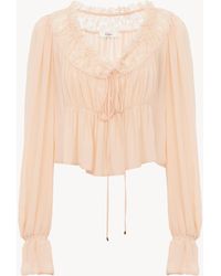 Chloé - Scoop-Neck Cropped Top - Lyst