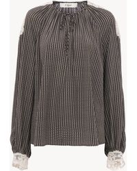 Chloé - Open-Neck Top - Lyst