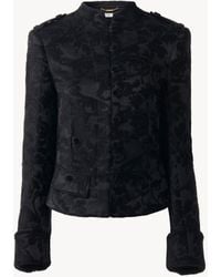 Chloé - Chaqueta Ajustada De Terciopelo Con Motivo Floral - Lyst