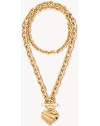 Chloé - The Pleated Heart Necklace - Lyst