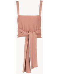 Chloé - Cropped Front-Tie Tank Top - Lyst