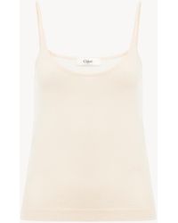 Chloé - Thin-strap Tank Top In Superfine Wool Knit - Lyst