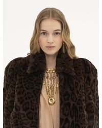 Chloé - Cropped Bomber Jacket In Faux Fur - Lyst