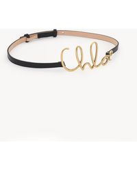 Chloé - The Iconic Small Belt 100% Calf-Skin Leather - Lyst