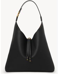 Chloé - Bolso Hobo Marcie De Cuero Granulado Negro 100% Piel De Ternera - Lyst