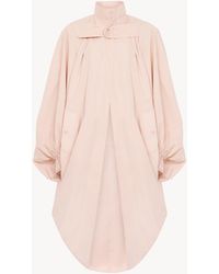 Chloé - High-Neck Oversized Cape Coat - Lyst
