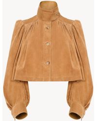 Chloé - Gathered Boule Jacket - Lyst