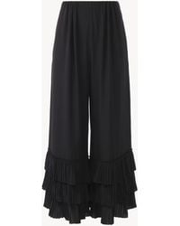 Chloé - Fluid Wide-Leg Pants - Lyst