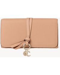Chloé - Alphabet Wallet With Flap In Grained Leather - Lyst