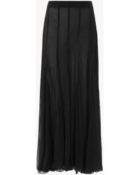 Chloé - Organic Silk Mousseline Maxi Skirt - Lyst