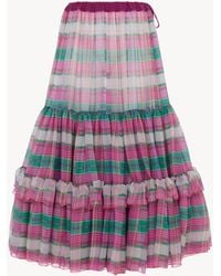 Chloé - Ruffled Long Skirt - Lyst